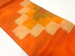 手織り紬抽象模様織出し名古屋帯